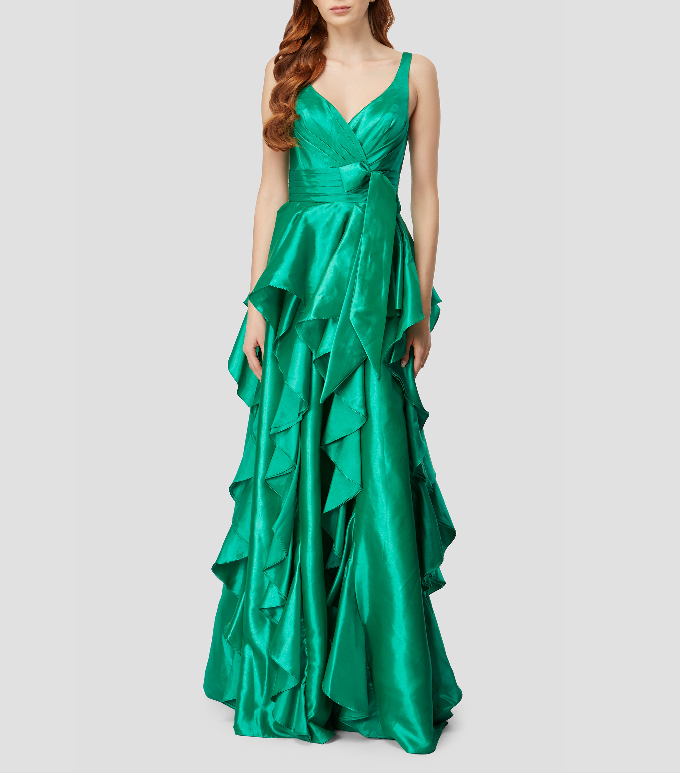 Vestido de fiesta largo liso Mujer